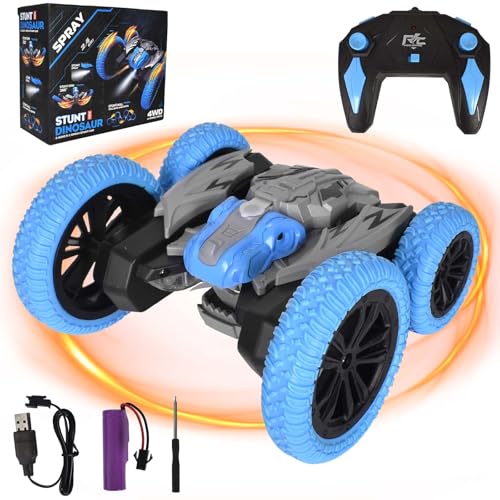 Ferngesteuertes Auto Kinder, RC Stunt Car Spielzeug, 2.4Ghz 360° Rotation Doppelseitige Stunt Car 4WD Crawler mit LED-Leuchten, Off Road Drift RC Auto Spielzeug Geschenke für Jungen 6-12 Ferngesteuertes Auto Kinder, RC Stunt Car Spielzeug, 2.4Ghz 360° Rotation Doppelseitige Stunt Car 4WD Crawler mit LED-Leuchten, Off Road Drift RC Auto Spielzeug Geschenke für Jungen 6-12 von Colexy