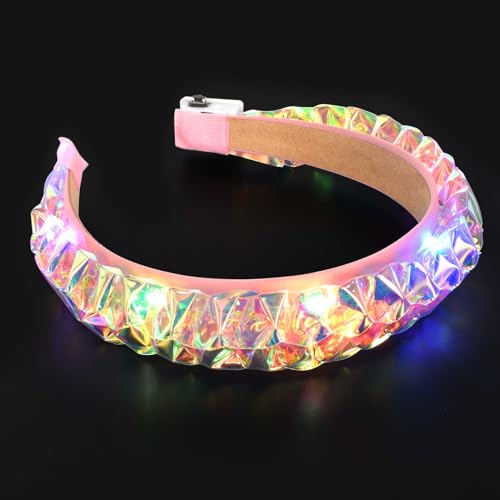 Leuchtender Haarreifen mit 3 Lichtmodi, Laser Haarreif Leuchtende Angenehm zu tragen, Leuchtende Stirnband Zeig deine Schönheit, Leuchtender geflochtener Haarreifen für Party, Festival, Rave (Wellen) Leuchtender Haarreifen mit 3 Lichtmodi, Laser Haarreif Leuchtende Angenehm zu tragen, Leuchtende Stirnband Zeig deine Schönheit, Leuchtender geflochtener Haarreifen für Party, Festival, Rave (Wellen) von Colexy