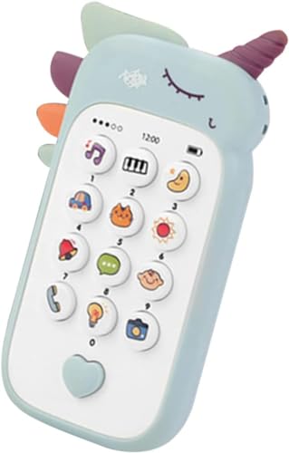 Collazoey Baby Handy, Baby Spielzeug Handy ab 1 Jahr, Lernspaß Smart Phone mit Liedern Geräuschen Wörter Sätze und Blinkenden Lichtern, Geschenk Mädchen Jungen(Blau) von Collazoey
