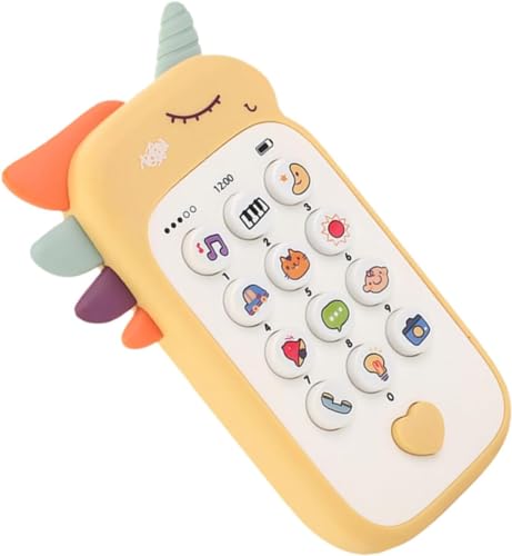 Collazoey Baby Handy,Baby Spielzeug ab 6 9 Monate, Lernspaß Smart Phone mit Liedern Geräuschen Wörter Sätze und Blinkenden Lichtern,Geschenk Mädchen Jungen (Gelb) von Collazoey