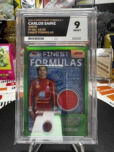 Collect-a-Bubbles 2024 Topps Finest Formel 1 | 2024 - Carlos Sainz - FF-SAI - Grün /50 - Finest Formulas | Ace Grade 9 | Zertifikatsnummer 355331 von Collect-a-Bubbles