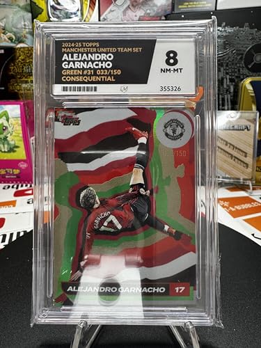 Collect-a-Bubbles Topps Manchester United Team-Set 2024-25, Alejandro Garnacho, 31, Grün / 150, Folgend, Ace Grade 8, Zertifikatsnummer 355326 Collect-a-Bubbles Topps Manchester United Team-Set 2024-25, Alejandro Garnacho, 31, Grün / 150, Folgend, Ace Grade 8, Zertifikatsnummer 355326 von Collect-a-Bubbles