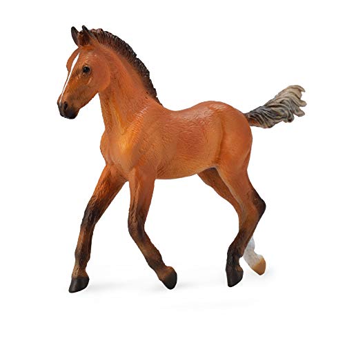 CollectA Horse Life Hannoverian Bay Fohlen Spielzeugfigur, 3.9"L x 3.3"H, Braun von Collecta