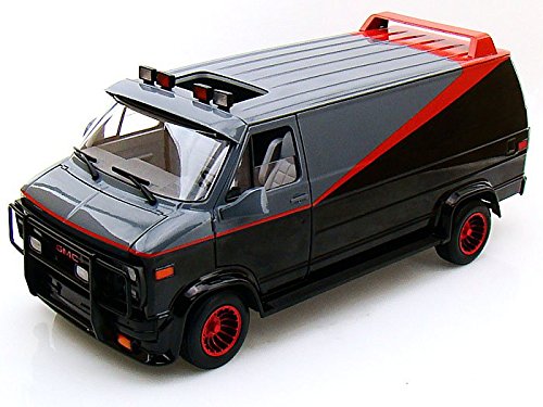 1983 GMC Vandura cargo-van from A-Team 1/18 Black/Grey Regular Version von Collectable Diecast