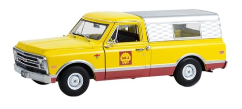 Greenlight 85072 Running on Empty - 1968 Chevy C-10 with Camper Shell Oil 1:24 Scale Diecast von Collectibles