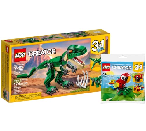 Lego Creator 3-in-1 Set: Dinosaurier 31058 + Tropischer Papagei 30581 (Polybag), ab 7 Jahren von Collectix