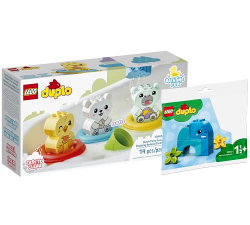Lego DUPLO Set - Badewannenspaß: Schwimmender Tierzug 10965 + Mein erster Elefant 30333 (Polybag) von Collectix