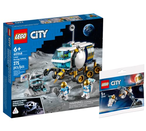 Collectix Lego Set - City Mond-Rover 60348 + Raumfahrtsatellit 30365 (Polybag), für Kinder ab 6 Jahren von Collectix
