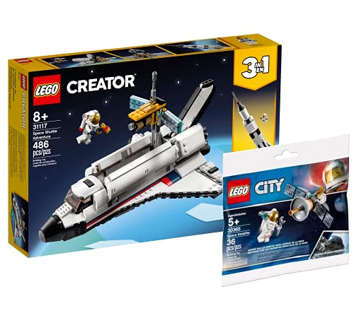 Lego Creator 3-in-1 Space Shuttle Abenteuer 31117 + Raumfahrtsatellit 30365 (Polybag) - Collectix Lego Set - 36 Teile - Alter: 3 Jahre - 12 Jahre von Collectix