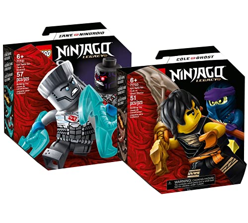 Collectix Lego Set - Ninjago Legacy Battle Set: Cole vs. Geisterkämpfer 71733 + Ninjago Legacy Battle Set: Zane vs. Nindroid 71731 von Collectix