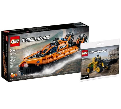 Lego Set - Technic Luftkissenboot für Rettungseinsätze 42120 + Polybag Volvo Radlader 30433 von Collectix