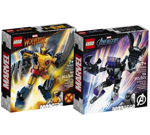 Lego Marvel Avengers Set - Black Panther Mech 76204 + Wolverine Mech 76202 von Collectix