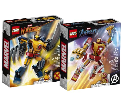 Lego Marvel Avengers Set - Iron Man Mech 76203 + Wolverine Mech 76202 von Collectix