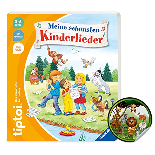 Ravensburger tiptoi ® Buch | Meine schönsten Kinderlieder + Kinder Tier-Sticker, Liederbuch ab 4 Jahren von Collectix