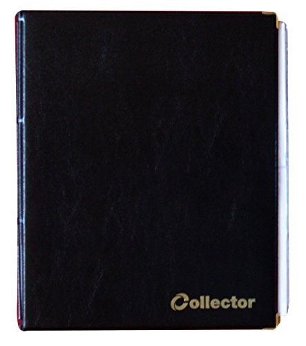 Collector Banknotenalbum mit 15 Seiten für Verschiedene Banknoten-Größen - mit Seiten und Weiß Trennblättern + Index - Schwarz von COLLECTOR