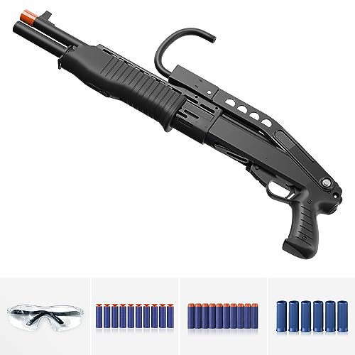 Soft Foam Bullet Blaster Toy, Toy Gun, Soft Bullet Shot Toy with Shell Ejecting, Foam Dart Blaster (SPAS 12) (Schwarz) von Colliford