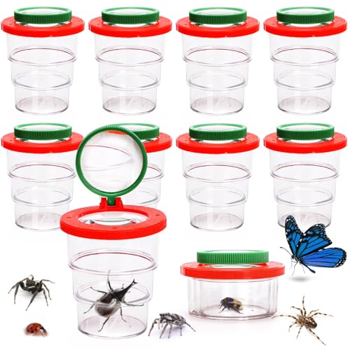 Coloch 10 Pack Bug Viewer for Kids, Plastic Magnifying Insect Box Stretchable Bug Magnifier Container Breathable Insect Bug Cage Bug Jar Bug Observation Tools, for Kids, Children, Nature Exploration Coloch 10 Pack Bug Viewer for Kids, Plastic Magnifying Insect Box Stretchable Bug Magnifier Container Breathable Insect Bug Cage Bug Jar Bug Observation Tools, for Kids, Children, Nature Exploration von Coloch