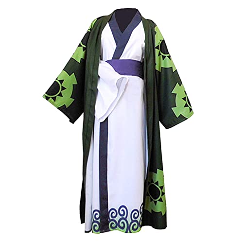 Anime Cosplay Kostüm Anime Deluxe Umhang Robe Kimono Halloween Outfit Set, Grün , L von Colonghsou