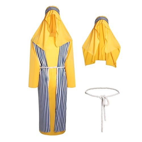 Colonghsou Jesus-Kostüm für Erwachsene, Josef, Cosplay, Halloween, Kostüme für Herren, Schäferhund, Robe, Outfit, Krippen-Set, gelb, S Colonghsou Jesus-Kostüm für Erwachsene, Josef, Cosplay, Halloween, Kostüme für Herren, Schäferhund, Robe, Outfit, Krippen-Set, gelb, S von Colonghsou