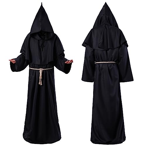 Colonghsou Mönch Robe Prister Medieval Halloween Cape Gewand RenaissanceHerren Umhang Für Karneval Cosplay Outfit Colonghsou Mönch Robe Prister Medieval Halloween Cape Gewand RenaissanceHerren Umhang Für Karneval Cosplay Outfit von Colonghsou