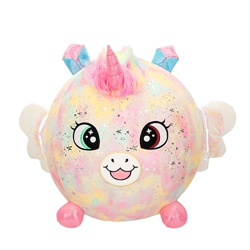 ColorBaby Biggies - Riesiges Einhorn Plüschtier inkl. Fußpumpe, Überraschungsspielzeug, weicher Ball, XXL Größe, Spielzeug, Spielzeug, Geschenk für Mädchen 3 Jahre, (47287) von COLORBABY