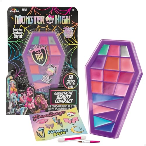 Colorbaby Monster High Schönheitsset inkl. Schatulle Palette Lidschatten, Lipgloss, Rouge, Make-up für Mädchen, Kinderkosmetik, Geschenke für Mädchen + 8 Jahre, 48425 von COLORBABY