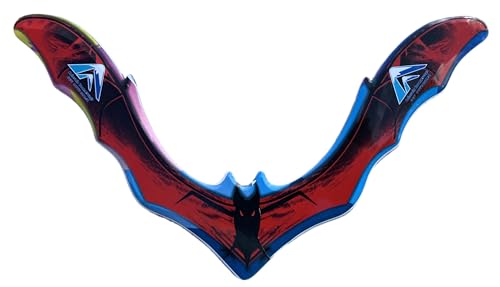 Roter Batrang Bumerang, Fledermausförmiges Hartplastik-Design, 30 Yard Reichweite, leichter Rückflug-Bumerang für Rechtshänderwerfer von Colorado Boomerangs