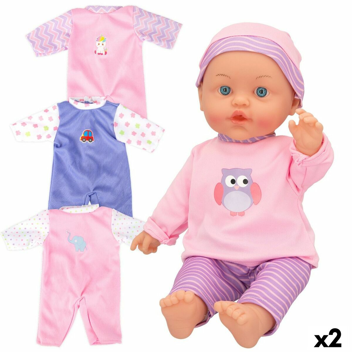 Baby-Puppe Colorbaby 2 Stück 24 x 42 x 11 cm Baby-Puppe Colorbaby 2 Stück 24 x 42 x 11 cm von Colorbaby