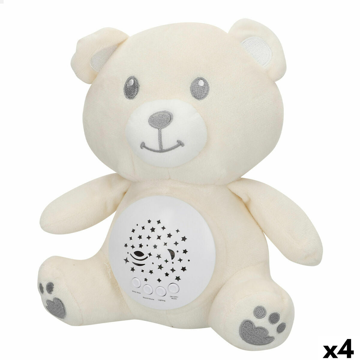 LED Plüschtier Projektionslampe Colorbaby Plüsch Kunststoff 20 x 25 x 12 cm (4 Stück) von Colorbaby