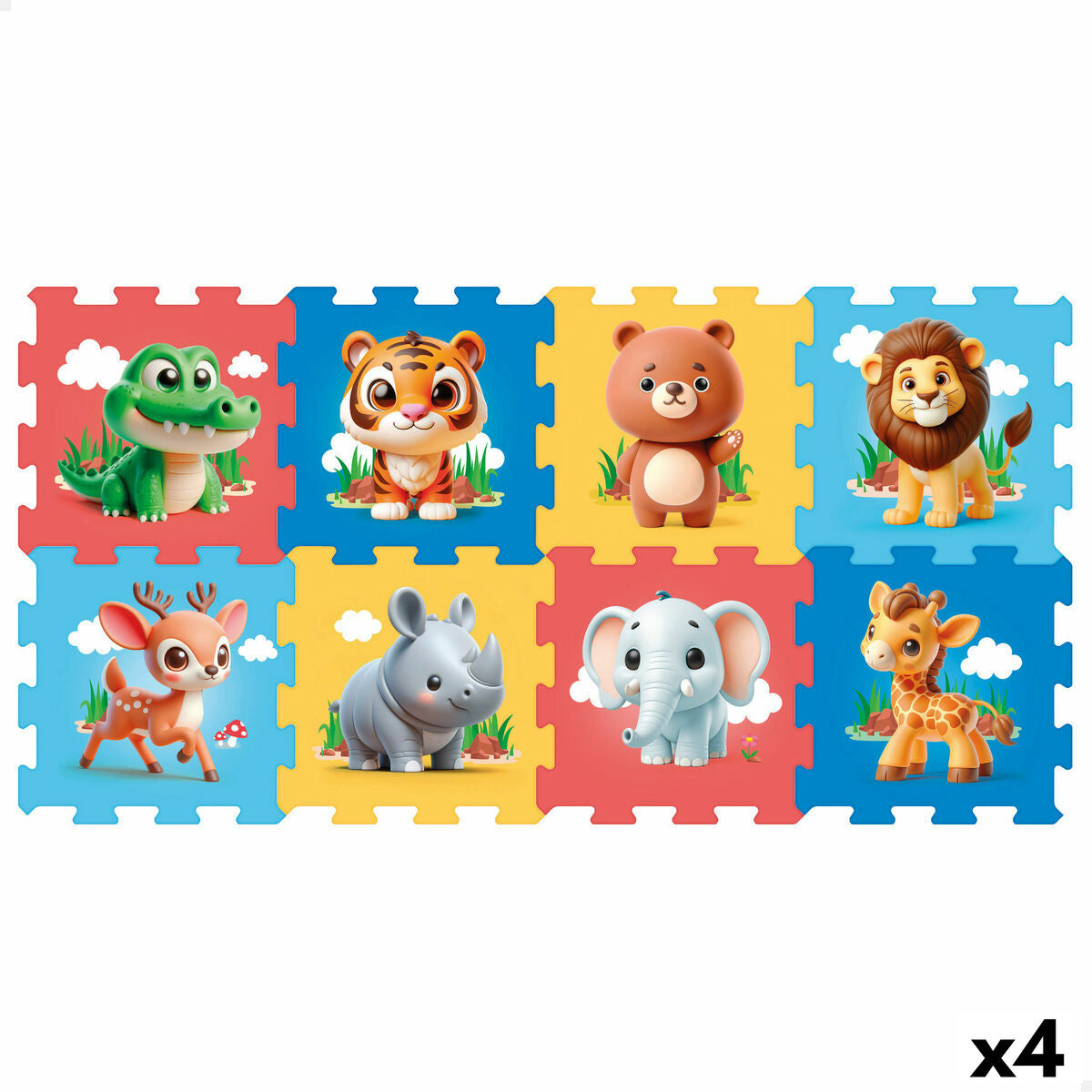 Puzzleteppich Colorbaby Kunststoff EVA 114 x 58 cm 8 Stücke (4 Stück) von Colorbaby