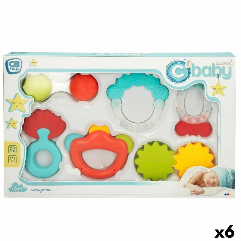 Rassel-Set Colorbaby 6 Stücke 12,5 x 1,5 x 6,5 cm (6 Stück) von Colorbaby