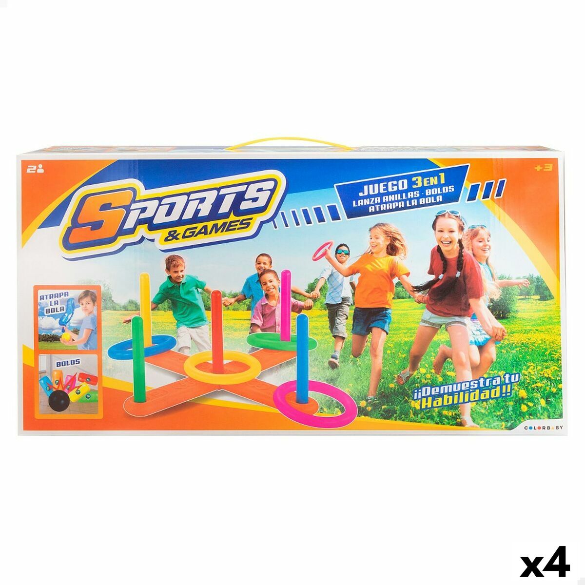 Strandspielzeuge-Set Colorbaby 40,5 x 7 x 40,5 cm (4 Stück) von Colorbaby