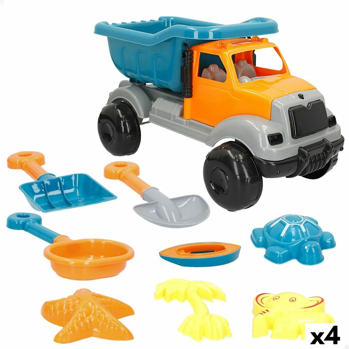 Strandspielzeuge-Set Colorbaby 40 x 22 x 20 cm (4 Stück) von Colorbaby