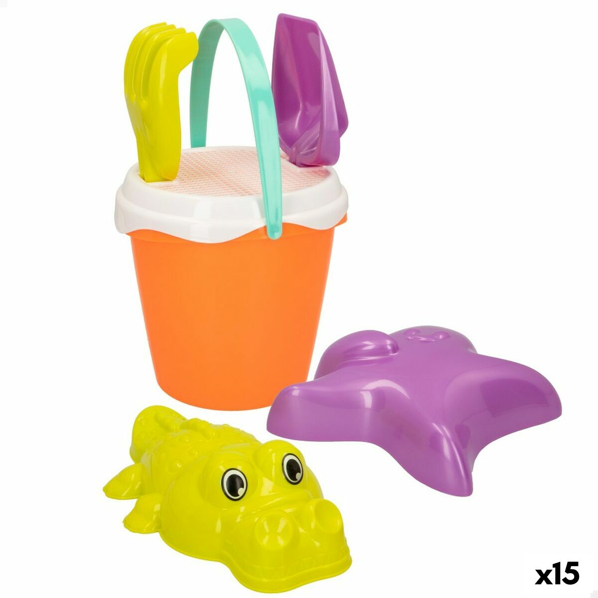 Strandspielzeuge-Set Colorbaby Ø 18 cm Polypropylen (15 Stück) von Colorbaby