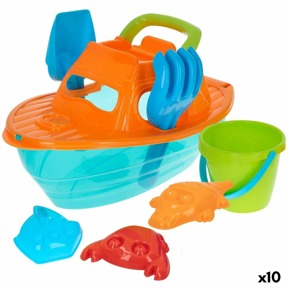 Strandspielzeuge-Set Colorbaby Polypropylen (10 Stück) von Colorbaby