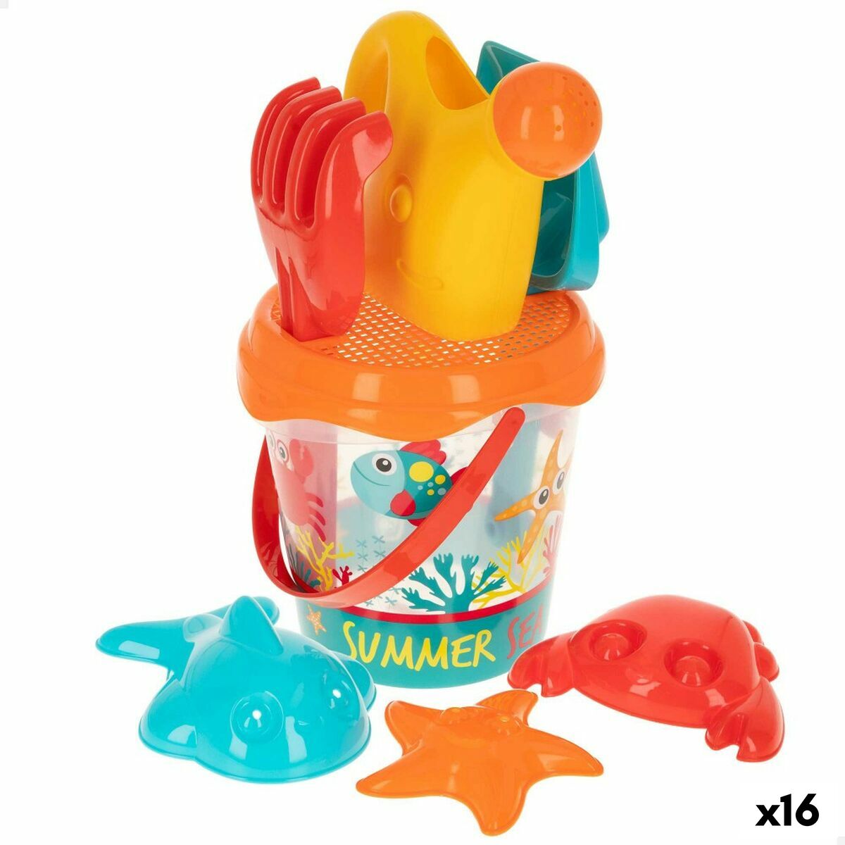 Strandspielzeuge-Set Colorbaby Polypropylen (16 Stück) von Colorbaby