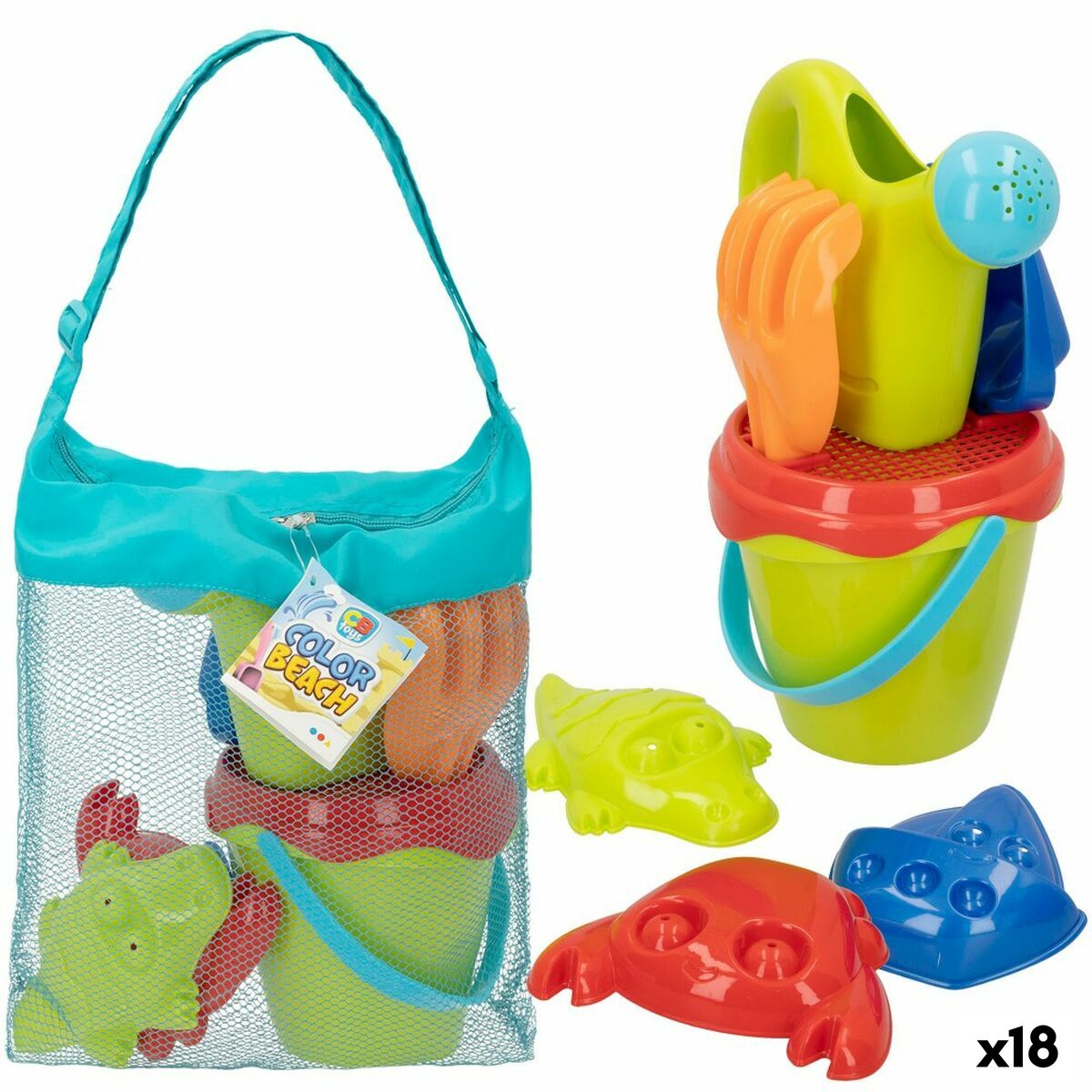 Strandspielzeuge-Set Colorbaby Polypropylen (18 Stück) von Colorbaby