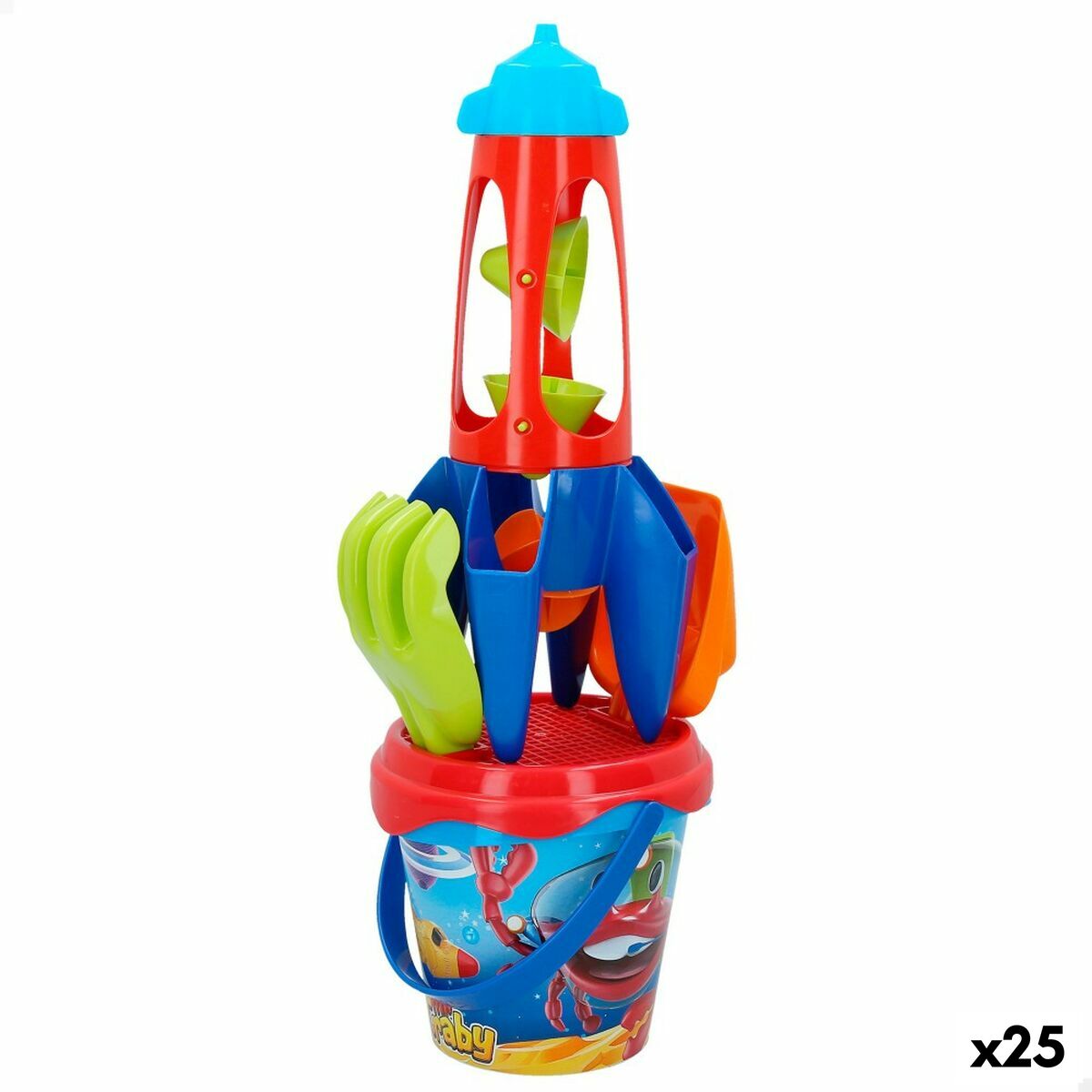 Strandspielzeuge-Set Colorbaby Rakete Polypropylen (25 Stück) von Colorbaby
