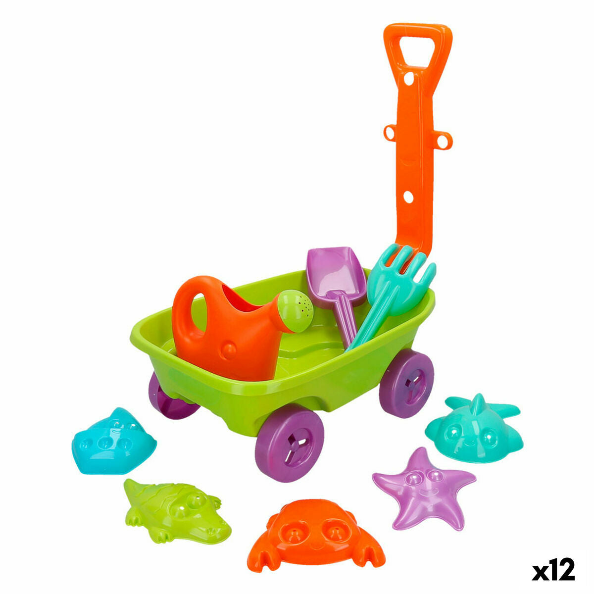 Strandspielzeuge-Set Colorbaby Wagen Polypropylen (12 Stück) von Colorbaby