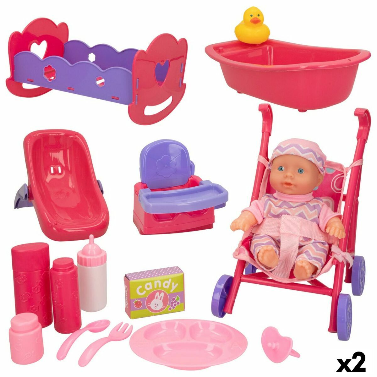 Zubehör für Puppen Colorbaby 2 Stück Zubehör für Puppen Colorbaby 2 Stück von Colorbaby