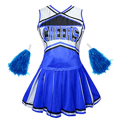 Colorful House Damen Cheerleader-Kostüm, Uniform (Größe XL, Blau#1) von Colorful House