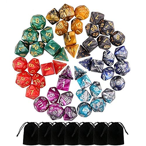 Colorful Polyedrische Würfel Polyederwürfel, 49 Stück Polyedrische Würfel 7 Stil Komplettset Spiel Würfel mit Aufbewahrungsbeutel für Dungeons and Dragons Party Math Spiel Spielen Colorful Polyedrische Würfel Polyederwürfel, 49 Stück Polyedrische Würfel 7 Stil Komplettset Spiel Würfel mit Aufbewahrungsbeutel für Dungeons and Dragons Party Math Spiel Spielen von Colorful