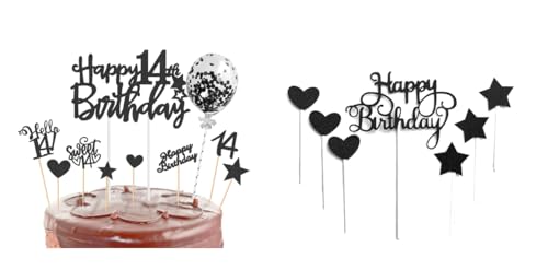 Colorich 17 Stk Tortendeko 14 Geburtstag Colorich 17 Stk Tortendeko 14 Geburtstag von Colorich ㅤ