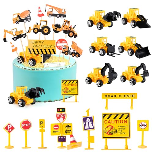 Colorich 24 Stück Bagger Tortendeko, Bagger Deko Kindergeburtstag, Tortendeko Baustelle Kuchendeko Geburtstag, Mini Bagger Kuchendeko Spielzeug mit Verkehrsschildern für Kinder Geburtstag Colorich 24 Stück Bagger Tortendeko, Bagger Deko Kindergeburtstag, Tortendeko Baustelle Kuchendeko Geburtstag, Mini Bagger Kuchendeko Spielzeug mit Verkehrsschildern für Kinder Geburtstag von Colorich ㅤ
