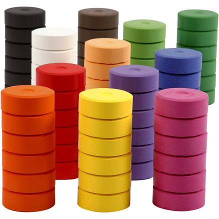 Aquarellfarben, H 16 mm, D 44 mm, Nachfüllblock, 72 Stk/ 1 Pck von Colortime