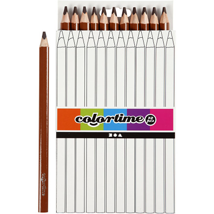 Colortime Buntstifte, L 17,45 cm, Mine 5 mm, JUMBO, Braun, 12 Stk/ 1 P Colortime Buntstifte, L 17,45 cm, Mine 5 mm, JUMBO, Braun, 12 Stk/ 1 P von Colortime
