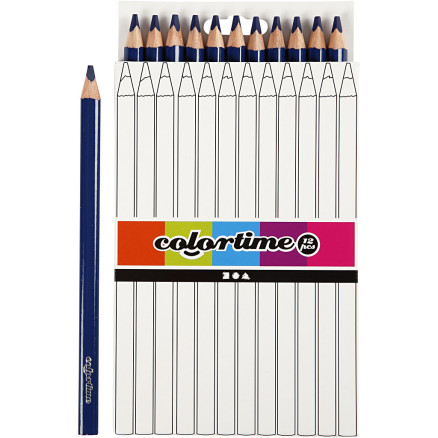 Colortime Buntstifte, L 17,45 cm, Mine 5 mm, JUMBO, Dunkelblau, 12 Stk Colortime Buntstifte, L 17,45 cm, Mine 5 mm, JUMBO, Dunkelblau, 12 Stk von Colortime