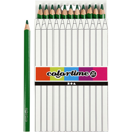 Colortime Buntstifte, L 17,45 cm, Mine 5 mm, JUMBO, Grün, 12 Stk/ 1 Pc Colortime Buntstifte, L 17,45 cm, Mine 5 mm, JUMBO, Grün, 12 Stk/ 1 Pc von Colortime