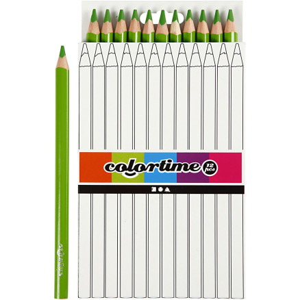 Colortime Buntstifte, L 17,45 cm, Mine 5 mm, JUMBO, Hellgrün, 12 Stk/ Colortime Buntstifte, L 17,45 cm, Mine 5 mm, JUMBO, Hellgrün, 12 Stk/ von Colortime