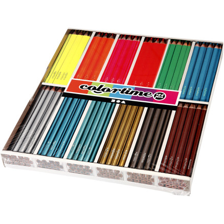 Colortime Buntstifte, L 17,45 cm, Mine 4 mm, 144 Stk/ 1 Pck von Colortime